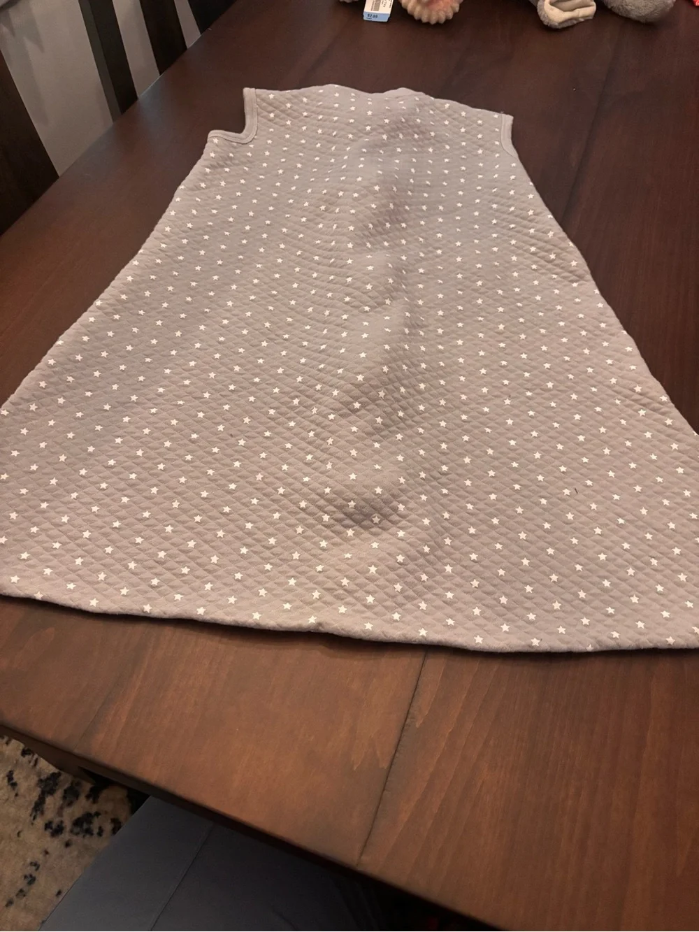 Hudson Baby HB Gray Quilted Sleeveless Star Sleep Sack